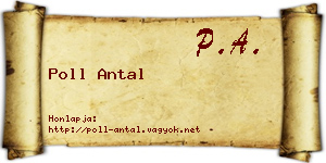 Poll Antal névjegykártya